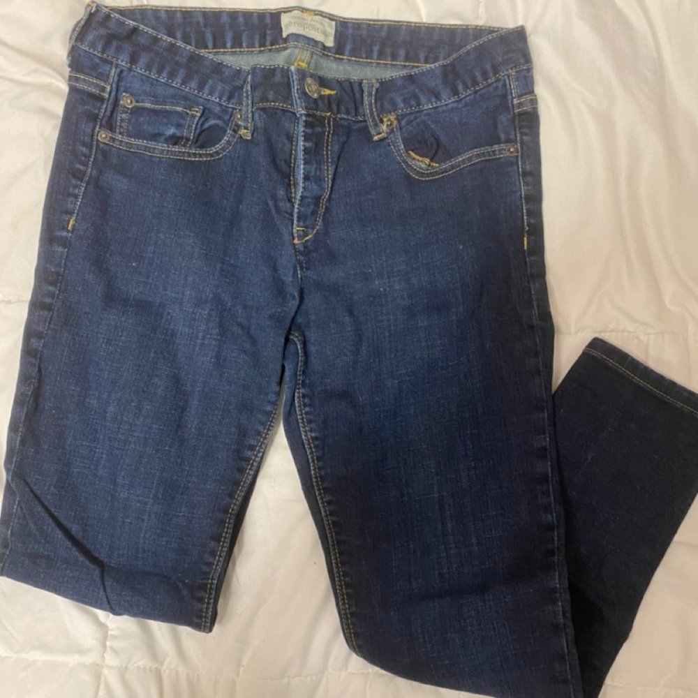 DARK WASH SKINNY JEANS